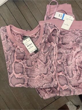 Felina Pink Snake-Print Pajama Set